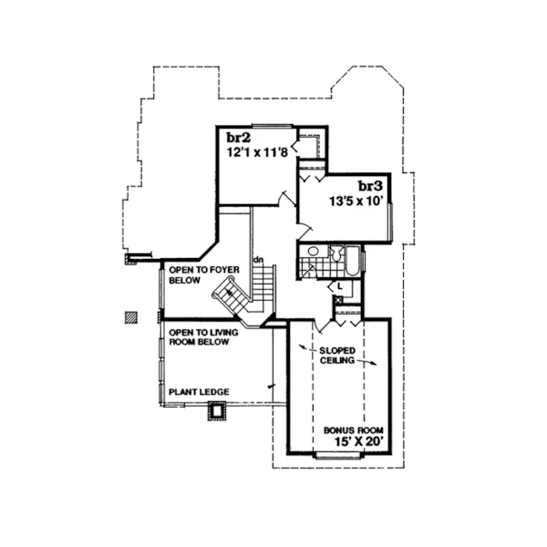 Traditional House Plan Second Floor - Alamos Traditional Home 062D-0026 - Search House Plans and More