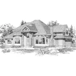 Grand Brick Pillars Adorn The Front Entry Of This Traditional Two-Story House