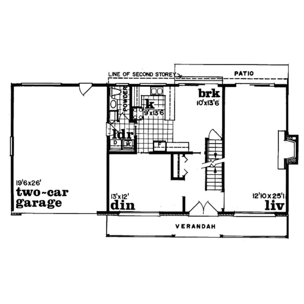 Country House Plan First Floor - Massenet Country Home 062D-0034 - Shop House Plans and More