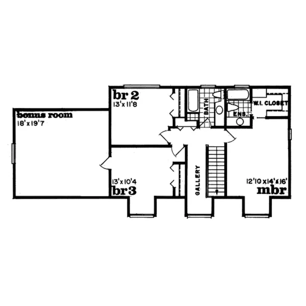 Country House Plan Second Floor - Massenet Country Home 062D-0034 - Shop House Plans and More