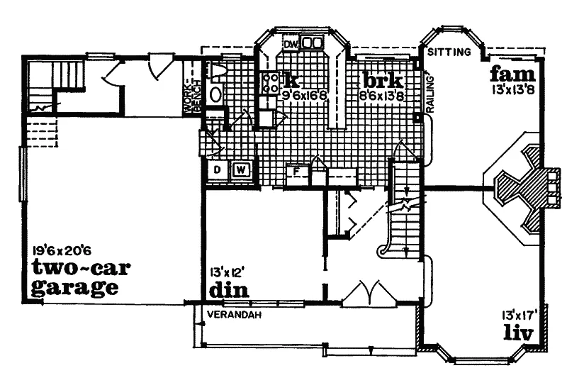 Country House Plan First Floor - Princeton Place Country Home 062D-0038 - Shop House Plans and More