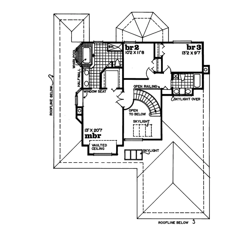 Country House Plan Second Floor - Da Vinci Neoclassical Home 062D-0039 - Search House Plans and More