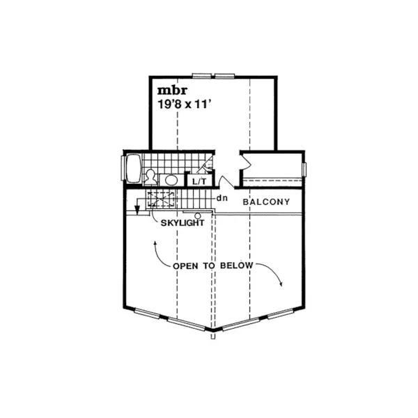 Vacation House Plan Second Floor - Oakridge Rustic A-Frame Home 062D-0048 - Shop House Plans and More