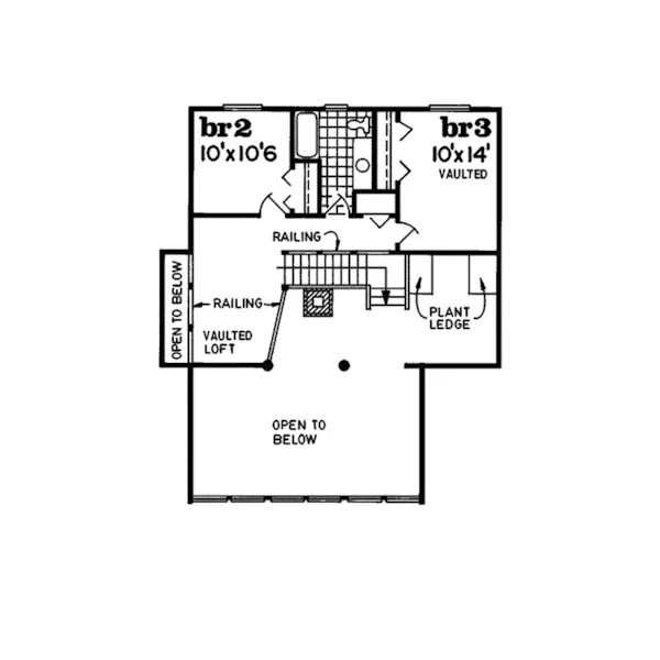 Rustic House Plan Second Floor - Oakleigh Pass A-Frame Cabin Home 062D-0052 - Shop House Plans and More