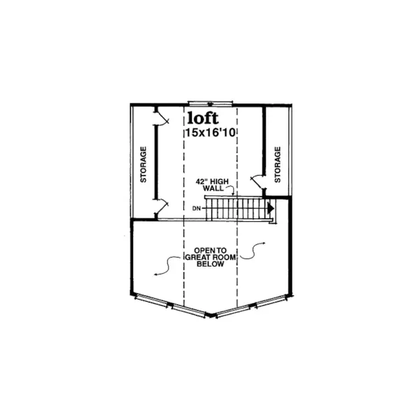 Vacation House Plan Second Floor - Enchanted Place A-Frame Home 062D-0054 - Search House Plans and More