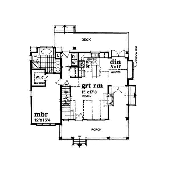 Country House Plan First Floor - Baptista Southern Country Home 062D-0055 - Search House Plans and More