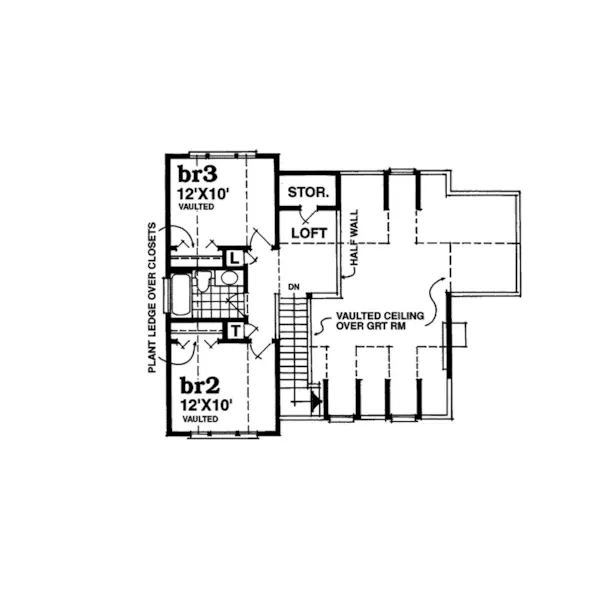 Country House Plan Second Floor - Baptista Southern Country Home 062D-0055 - Search House Plans and More