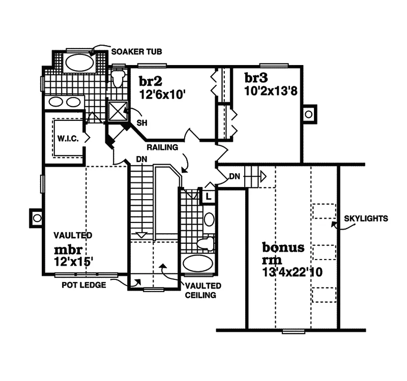 Farmhouse Plan Second Floor - Shellbark Country Home 062D-0056 - Shop House Plans and More