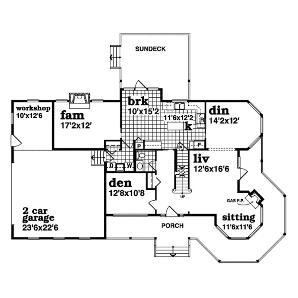 Victorian House Plan First Floor - Corbin Hill Victorian Home 062D-0060 - Search House Plans and More