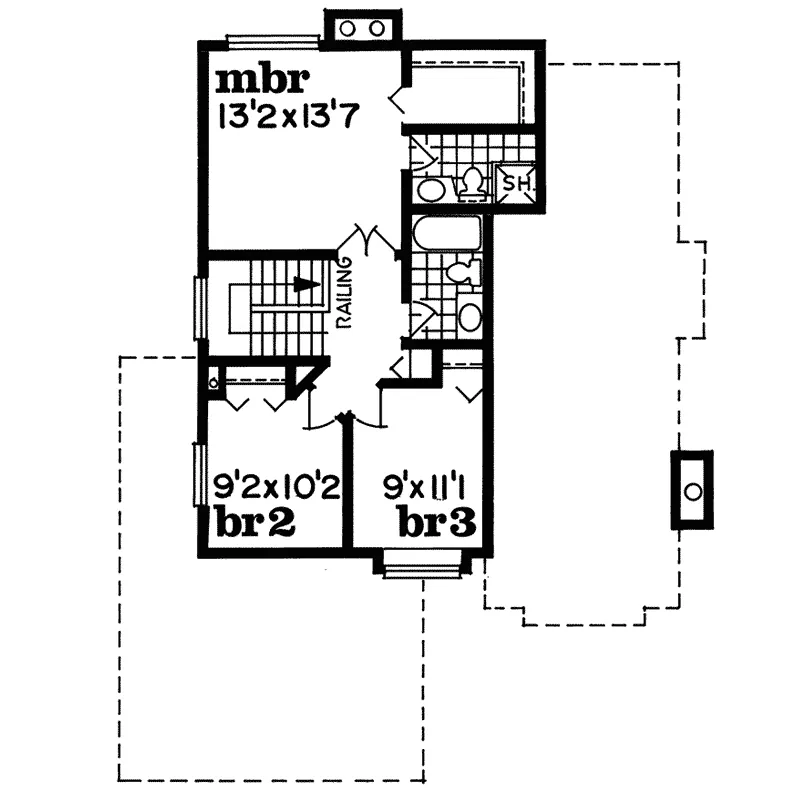 Traditional House Plan Second Floor - Nikola Traditional Home 062D-0067 - Shop House Plans and More