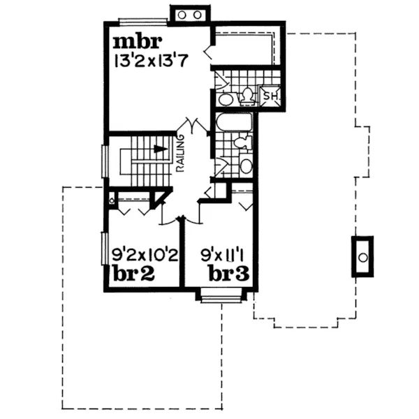 Country House Plan Second Floor - Nikola Traditional Home 062D-0067 - Shop House Plans and More