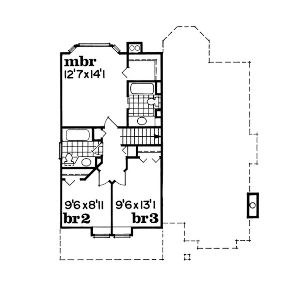 Country House Plan Second Floor - Juliet Place Country Home 062D-0068 - Search House Plans and More