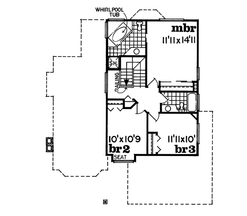 Country House Plan Second Floor - Selassie Country Home 062D-0069 - Shop House Plans and More