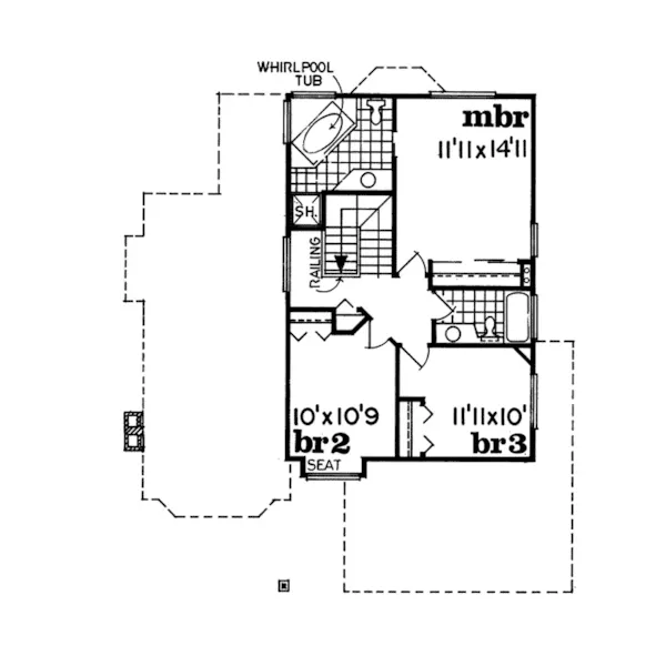 Country House Plan Second Floor - Selassie Country Home 062D-0069 - Shop House Plans and More