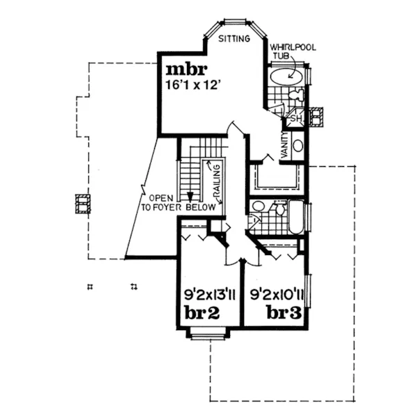 Country House Plan Second Floor - Chesterfield Valley Country Home 062D-0072 - Search House Plans and More