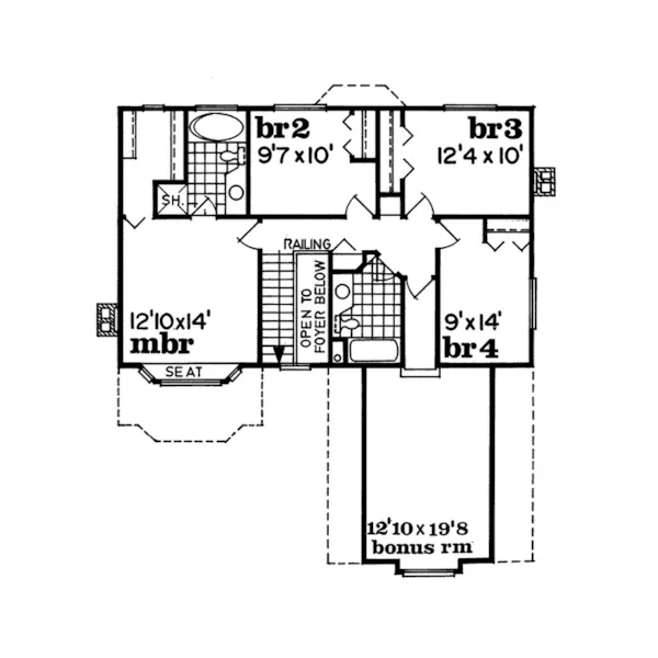 Traditional House Plan Second Floor - Maksim Traditional Home 062D-0074 - Shop House Plans and More