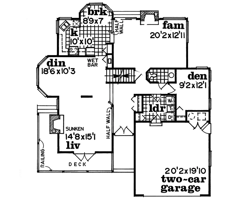 Country House Plan First Floor - Patrica Southern Farmhouse 062D-0076 - Shop House Plans and More