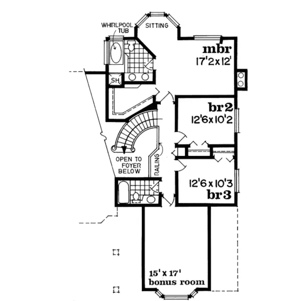 Country House Plan Second Floor - Anna Traditional Home 062D-0078 - Search House Plans and More