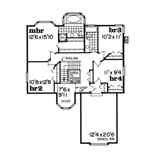 Traditional House Plan Second Floor - Pattonville Traditional Home 062D-0083 - Shop House Plans and More