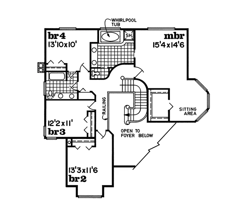 Florida House Plan Second Floor - Folkstone Luxury Sunbelt Home 062D-0084 - Search House Plans and More