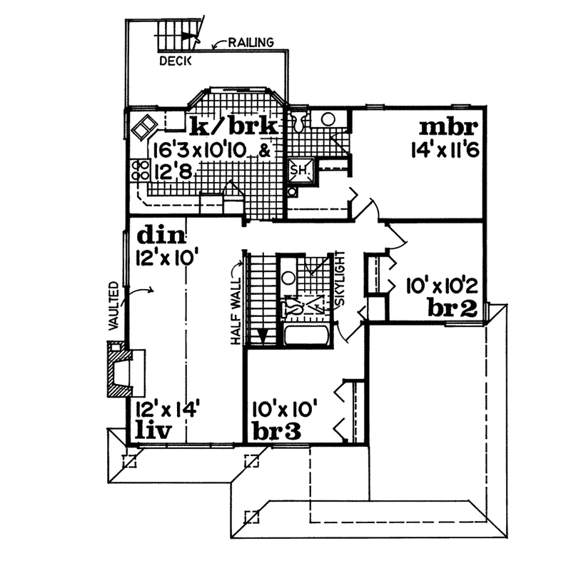 Traditional House Plan Second Floor - Palormar Narrow Lot Country Home 062D-0087 - Shop House Plans and More