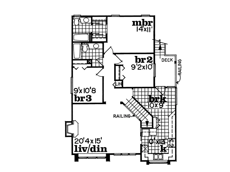 Adobe House Plans & Southwestern Home Design Second Floor - McGraw Sunbelt Home 062D-0092 - Shop House Plans and More