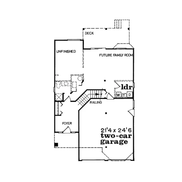 Traditional House Plan First Floor - Donnacona Victorian Home 062D-0094 - Search House Plans and More