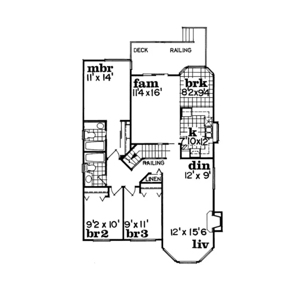 Traditional House Plan Second Floor - Donnacona Victorian Home 062D-0094 - Search House Plans and More