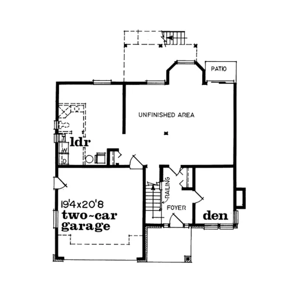 Florida House Plan First Floor - Atlandsberg Traditional Home 062D-0095 - Search House Plans and More