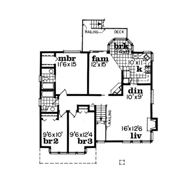 Florida House Plan Second Floor - Atlandsberg Traditional Home 062D-0095 - Search House Plans and More