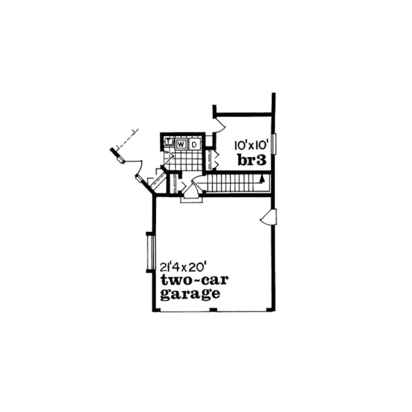 Adobe House Plans & Southwestern Home Design Optional Floor Plan - Harbison Traditional Ranch Home 062D-0099 - Search House Plans and More