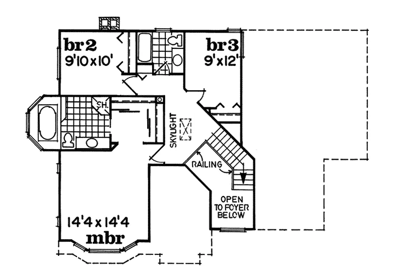 Southern House Plan Second Floor - Esterwood Country Home 062D-0102 - Search House Plans and More