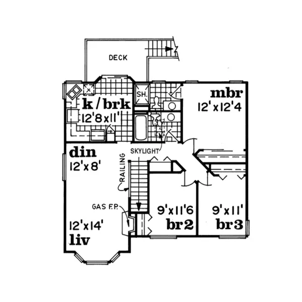 Adobe House Plans & Southwestern Home Design Second Floor - Kearney Ranch Home 062D-0105 - Search House Plans and More