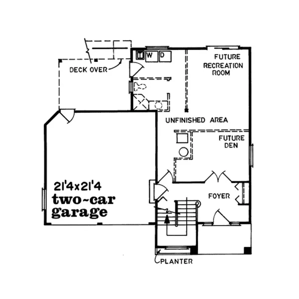 Modern House Plan First Floor - Tasia Traditional Home 062D-0108 - Shop House Plans and More