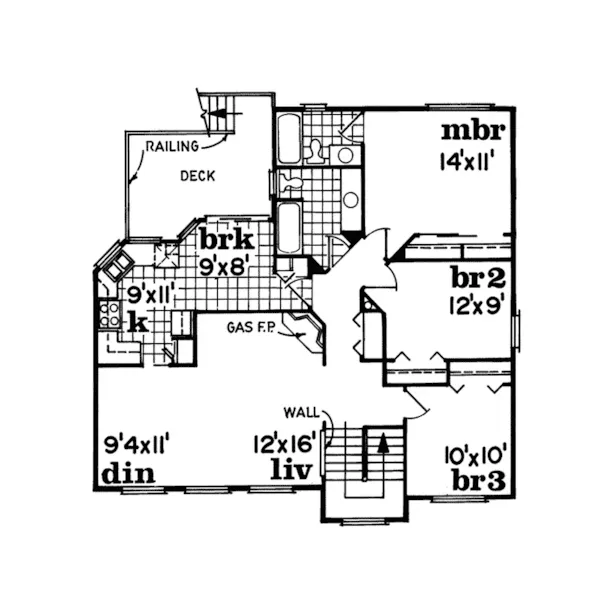 Modern House Plan Second Floor - Tasia Traditional Home 062D-0108 - Shop House Plans and More