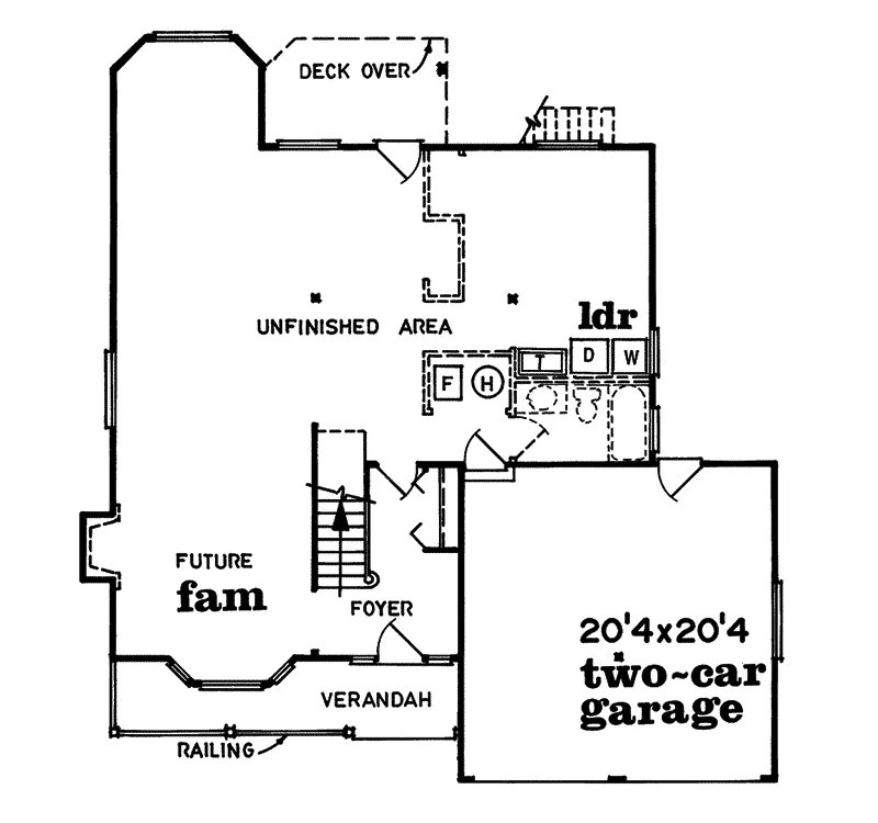 Country House Plan First Floor - Payette Country Home 062D-0109 - Shop House Plans and More