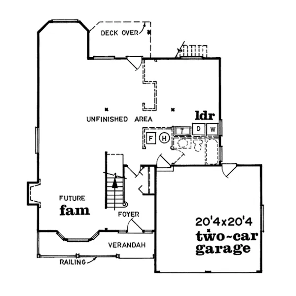 Traditional House Plan First Floor - Payette Country Home 062D-0109 - Shop House Plans and More