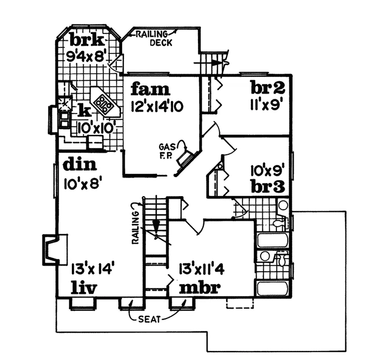 Southern House Plan Second Floor - Payette Country Home 062D-0109 - Shop House Plans and More