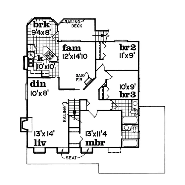 Traditional House Plan Second Floor - Payette Country Home 062D-0109 - Shop House Plans and More