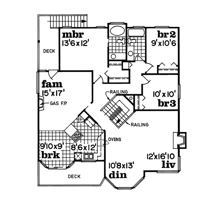 Sunbelt House Plan Second Floor - Corbett Sunbelt Home 062D-0111 - Search House Plans and More