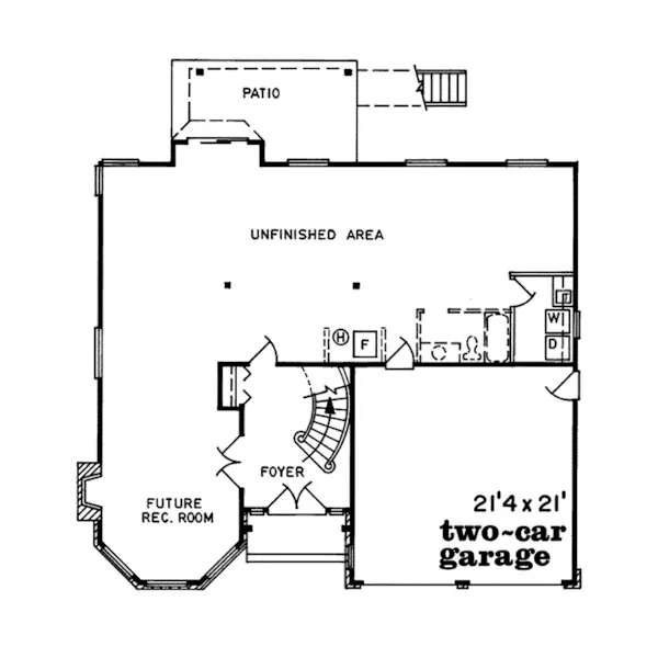 Modern House Plan First Floor - Ruby Manor European Home 062D-0112 - Shop House Plans and More