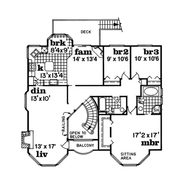 Modern House Plan Second Floor - Ruby Manor European Home 062D-0112 - Shop House Plans and More