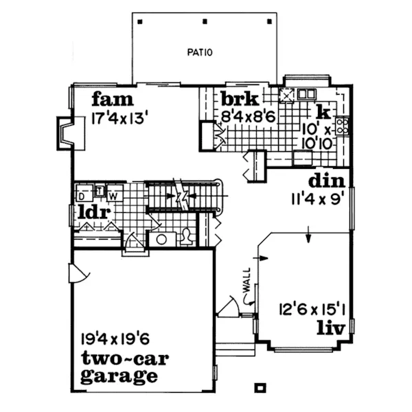 Modern House Plan First Floor - Renwick Bay Contemporary Home 062D-0114 - Shop House Plans and More