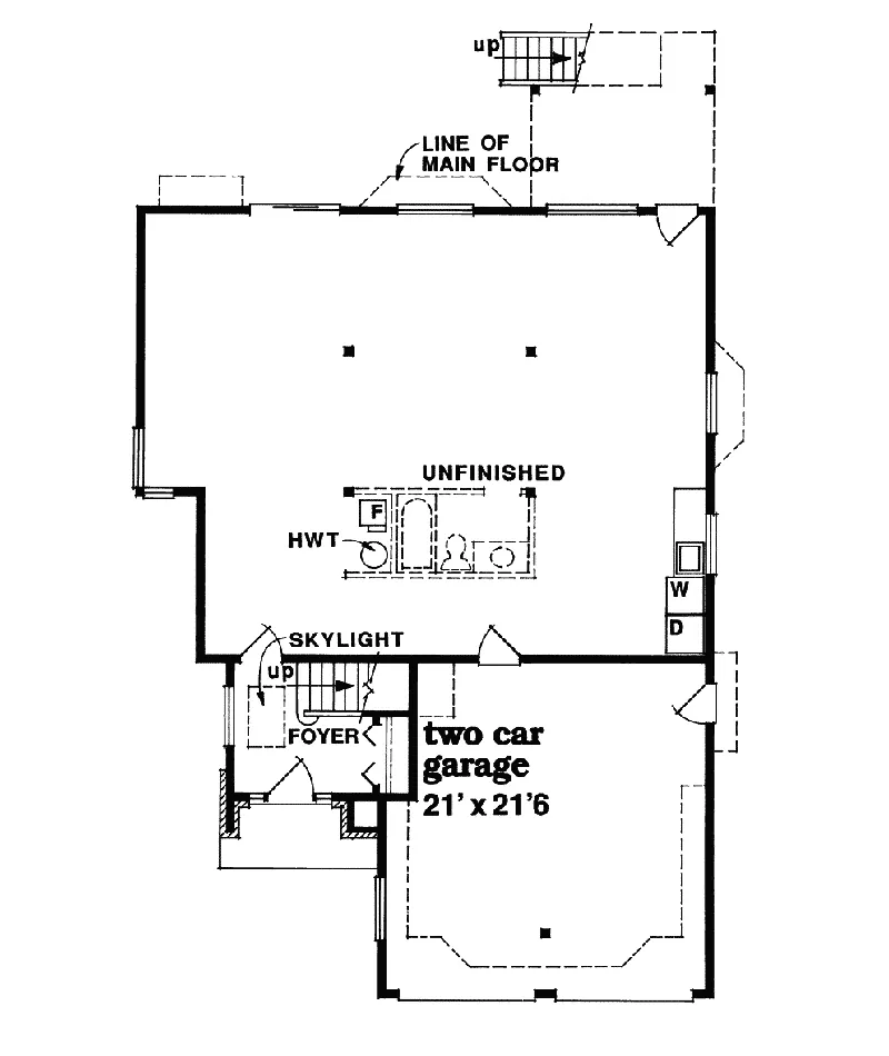 Sunbelt House Plan First Floor - Corrin Contemporary Home 062D-0118 - Search House Plans and More