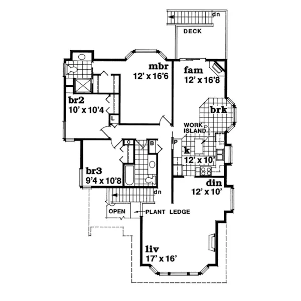 Lake House Plan Second Floor - Corrin Contemporary Home 062D-0118 - Search House Plans and More