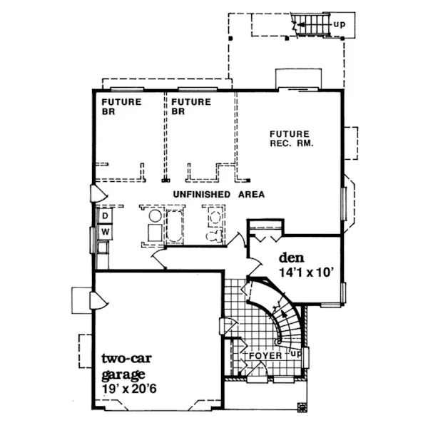 Florida House Plan First Floor - Canvastown Contemporary Home 062D-0120 - Search House Plans and More