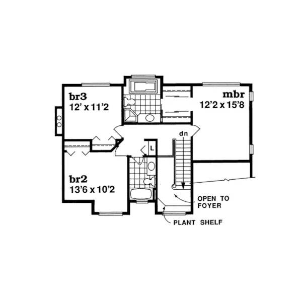 Farmhouse Plan Second Floor - Claremoor Pass Country Farmhouse 062D-0122 - Search House Plans and More