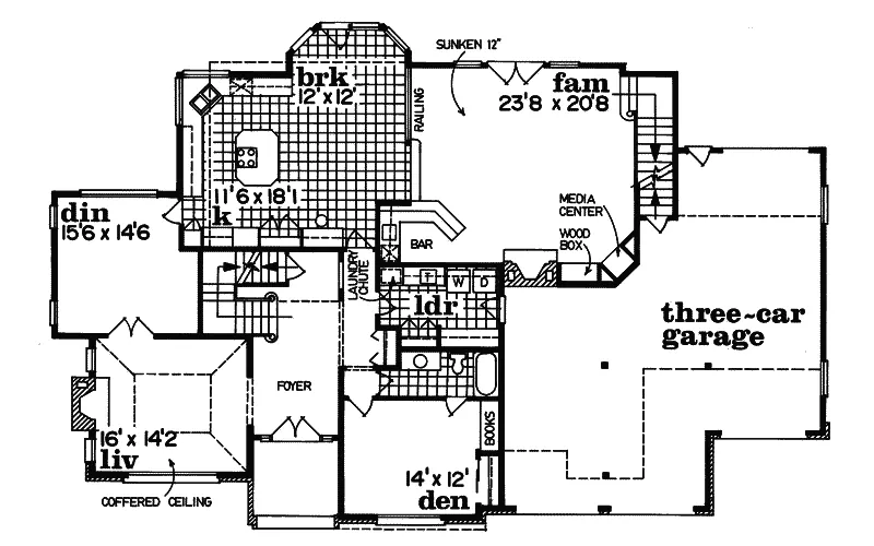 Luxury House Plan First Floor - Nieuport Luxury Home 062D-0129 - Shop House Plans and More