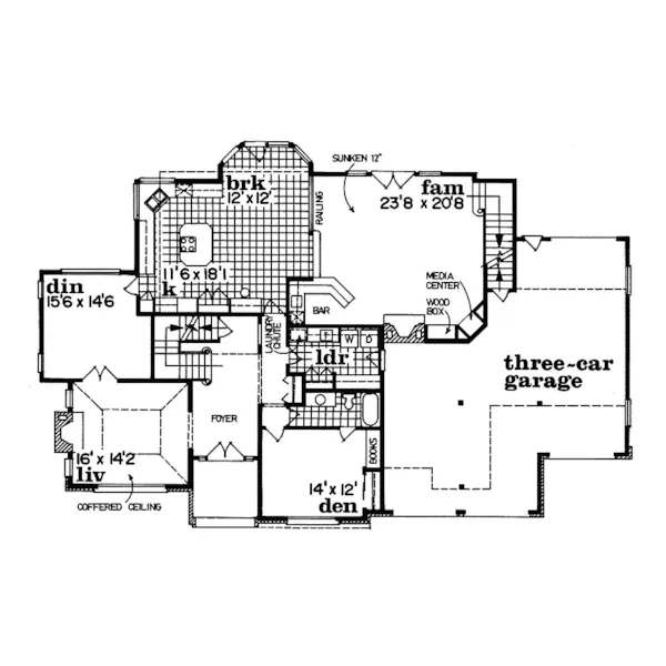 Modern House Plan First Floor - Nieuport Luxury Home 062D-0129 - Shop House Plans and More