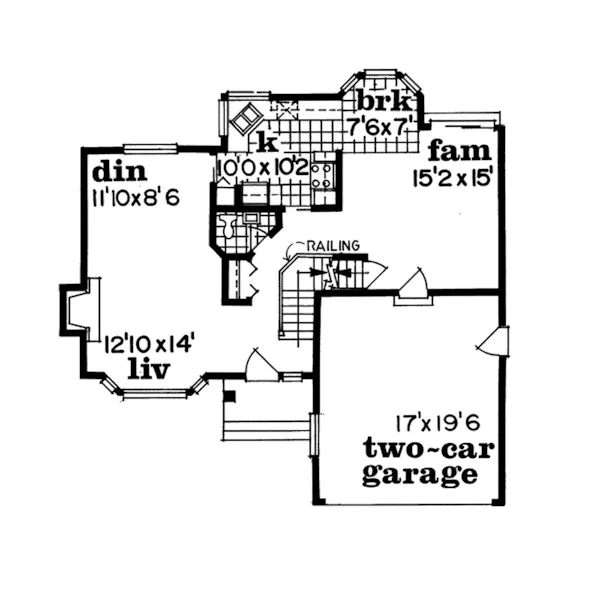 Modern House Plan First Floor - Rutherford Bay Contemporary Home 062D-0138 - Shop House Plans and More